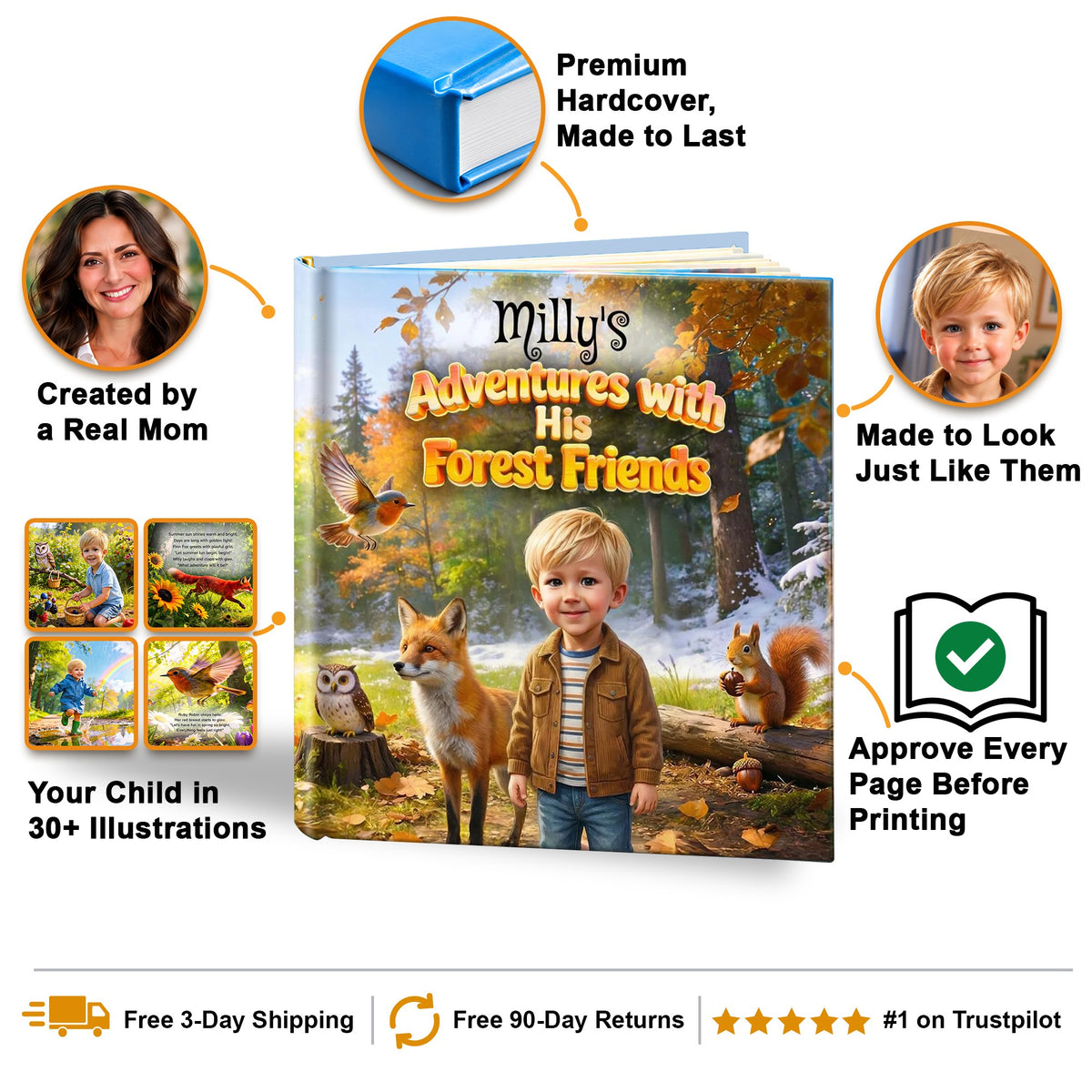 Adventures with Forest Friends personalized storybook