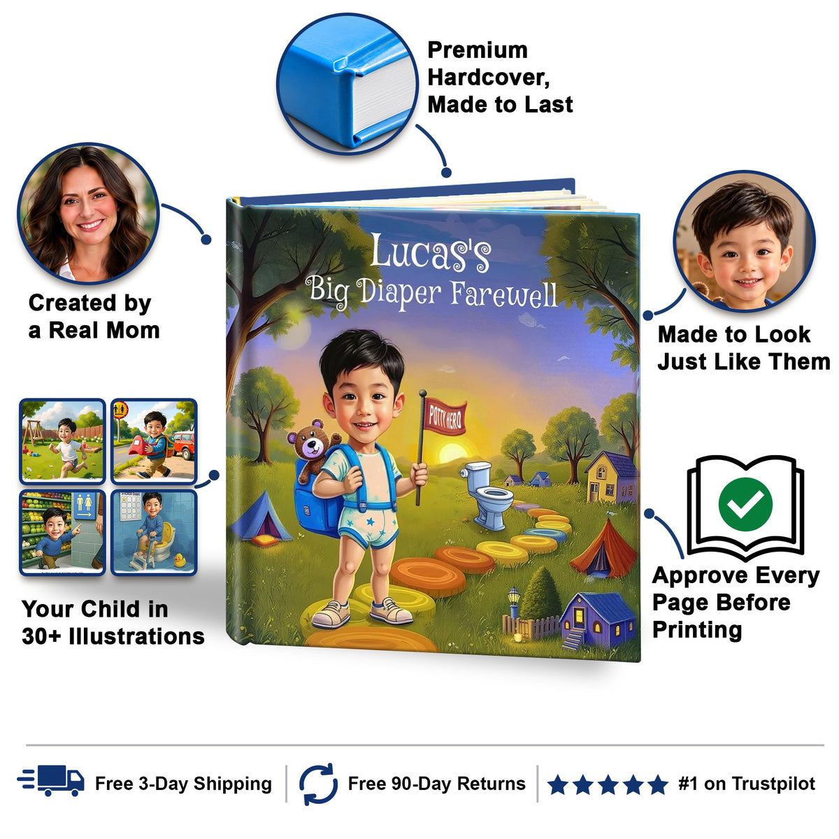Big Diaper Farewell personalized storybook