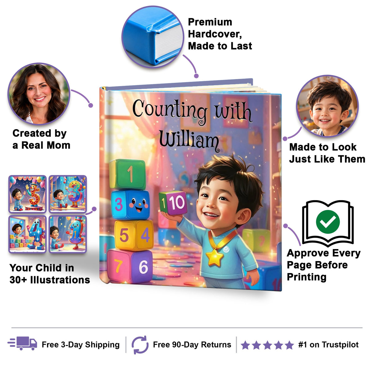 Counting Numbers personalized storybook
