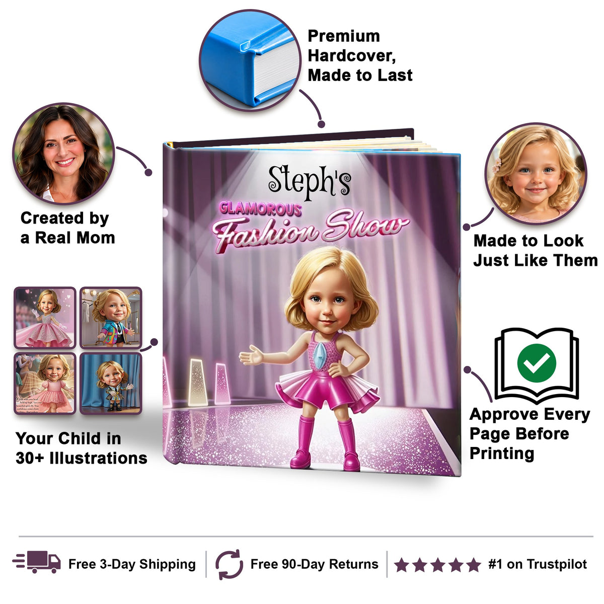Glamorous Fashion Show personalized storybook