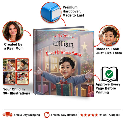 The Year I Gave Christmas Away personalized storybook