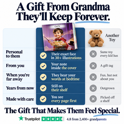 Magic Trick Book vs. a teddy bear — a gift from Grandma they'll keep forever
