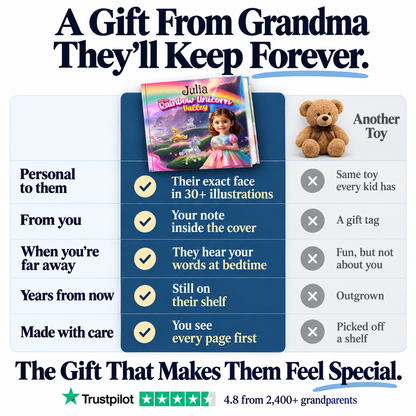 The Rainbow Unicorn Valley vs. a teddy bear — a gift from Grandma they'll keep forever