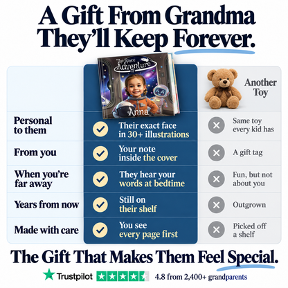 The Space Adventure vs. a teddy bear — a gift from Grandma they'll keep forever