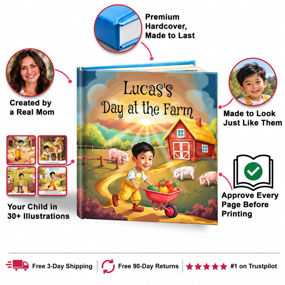 A Day at the Farm personalized storybook