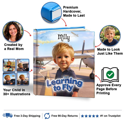 Learning to Fly personalized storybook