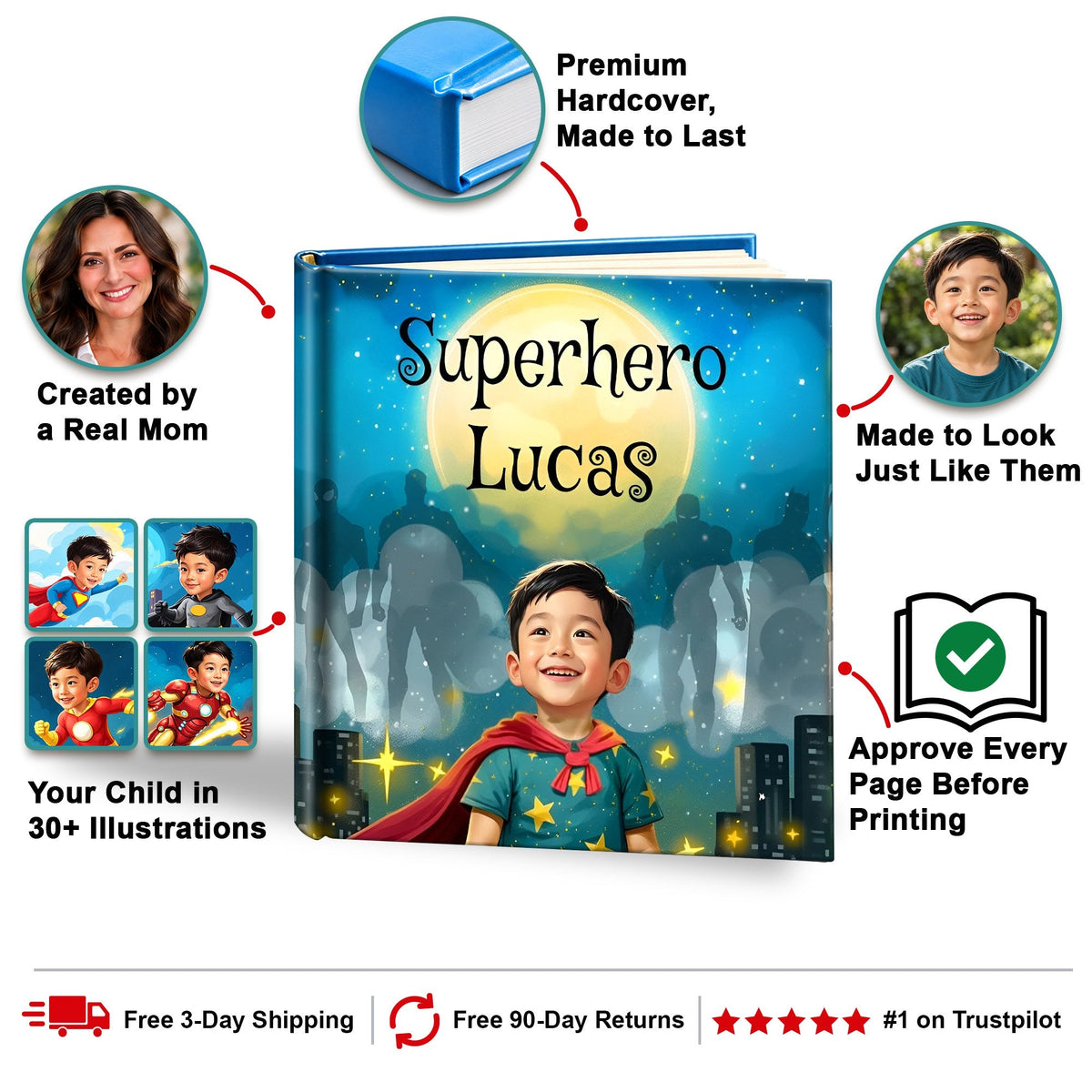 Superhero personalized storybook
